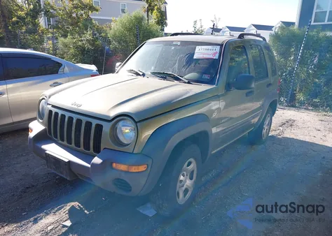 2004 Jeep Liberty Sport из США, поврежденный, VIN 1J4GK48K64W218818